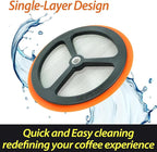 PortableAnd 34oz Double Vacuum Insulation Large Silicone French Press Coffee Maker, Metal Stainless Steel, Matte Black, Perfect for Camping, Travel, and At-Home Use (Light Gold)