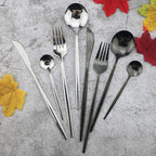 JASHII 24 Pieces Silverware Flatware Cutlery Set, Stainless Steel Tableware Silverware-Service for 6 Dishwasher Safe Full Set Flatware Durable (Silver)