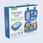 Bentgo Kids Bento-Style 5-Compartment Leak-Proof Lunch Box - Ideal Portion Sizes for Ages 3 to 7 - Durable, Drop-Proof, Dishwasher Safe, PFAS & BPA-Free & Made with Food-Safe Materials (Blue)