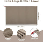 Large Kitchen Hand Towels,Cotton Waffle Weave Dish Towel for Drying, Cleaning Cloth for Kitchen Dishes - Extra Absorbent and Soft - 16 x 28 inch (Brown-4 Pack)