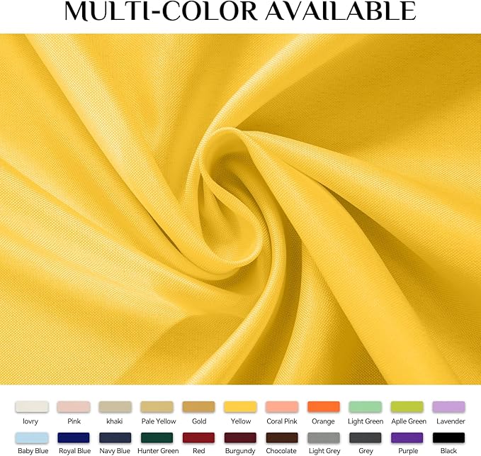 Softalker Rectangle Tablecloth, Waterproof & Stain Resistant Table Cloths Wrinkle Free 210GSM Fabric Washable Polyester Table Cover for Spring/Party/Outdoor - 90 x 156 inch,Yellow