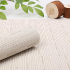 Myir JUN Placemats Set of 6, Vinyl Woven Placemats Place Mats Indoor Washable Table Mats Non-Slip Place mats for Dining Table (B-White, Set of 6)