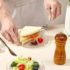 Dessert Plates - 6 Inch/15cm Handblown Glass Plates Set of 6 - Small Decorative Salad and Dessert Plates, Clear Glass Dinner Plates for Appetizers, Salads, and Small Meals