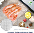 Vacuum Sealer Bags 2 Rolls 8"x50' Commercial Grade Food Saver Bags for Seal a Meal, BPA Free, Heavy Duty, Great for vac Storage, Meal Prep or Sous Vide