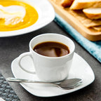 MALACASA 30 Piece Porcelain Dinnerware Set, Grey White Dish Set for 6, Square Ceramic Dishware Sets, Chip and Scratch Resistant Plates and Bowls Sets, Cups and Saucers, Series ELISA