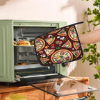 2 Pack Pizza Slices Ingredients Pot Holders for Kitchen Heat Resistant, Potholders for Kitchens Washable for Cooking & Baking & Microwave