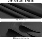 Softalker Rectangle Tablecloth, Waterproof & Stain Resistant Table Cloths Wrinkle Free Fabric Washable 210GSM Polyester Table Cover for Dining/Party/Outdoor - 70 x 120 inch,Black