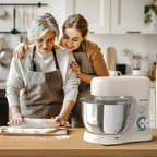 Stand Mixer，3-In-1 10-Speed 660W 5.5QT Tilt-Head Food Mixer， Electric Mixer with Bowl, Dough Hook, Whisk and Beater，Kitchen Mixer for Baking, Cake and Most Home Cooks, Beige