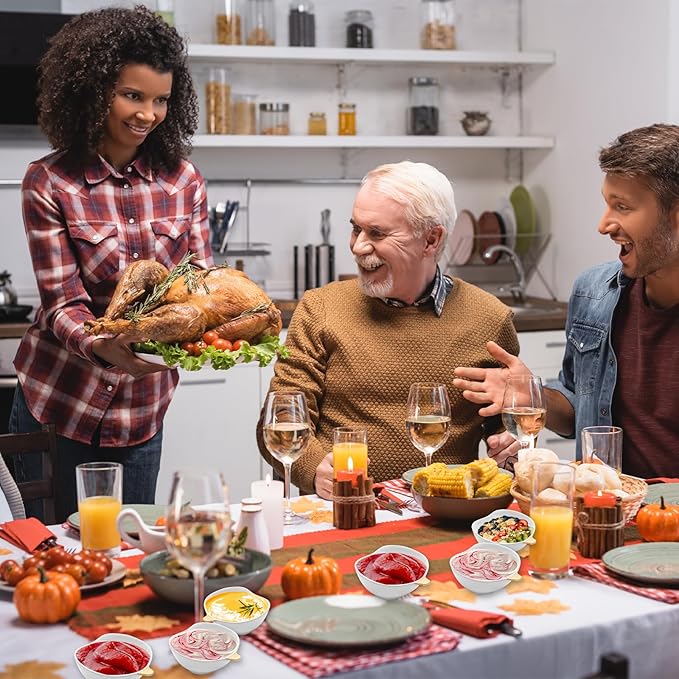 Kolewo4ever 12 Pieces Fall Ceramic Pumpkin Bowl 6 Ounces Ramekins Small Pumpkin Shaped Bowls Orange Dinnerware Decoration for Halloween Thanksgiving Serving Dip, Sauce, Condiments,Snack (Ivory White)