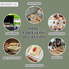 INFINITY EL Disposable Aluminum Foil Pans 25 Pack | Half Shallow 12.5" x 10" x 1.5" Deep Disposable Baking Pan | Heavy Duty Aluminum Pan for Roasting Turkey, Lasagna, Thanksgiving, Christmas & Parties