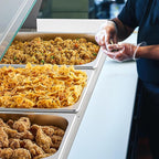 WILPREP 3-Pan Commercial Food Warmer with Sneeze Guard, Three 1/2 Pans, 1500W Countertop Electric Steam Table, 86-185°F Adjustable Temp Control, Stainless Steel Buffet Bain Marie