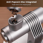 Gevi VelPro 400 Single Dose Espresso Grinder with Variable Speed, Stepless Adjustment, 64mm Titanium Flat Burr & Single Dosing Cup, Coffee Bean Grinder for Drip, French Press & Cold Brew-Silver