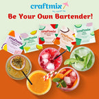 Craftmix Strawberry Mule, Makes 12 Drinks, Skinny Cocktail Mixers Moscow Mule - Mocktail Drink Mixers - Made With Real Fruit - Vegan Low-Carb, Low-Sugar, Non-GMO, Dairy Free, Gluten Free, Easy to Mix