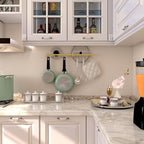 ROTHLEY Stainless Steel Hanging Pot Rack Hanger: 23.7 Inch Brass Pot and Pan Hanger Wall Mounted Hanging Pot Bar Rack Heavy Duty Pot Hangers Kitchen Rail with 8 S Hooks