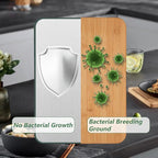 Stainless Steel Cutting Board, Cutting Boards for Kitchen, Stainless Steel/Wheat Straw PP Large Cutting Board with Juice Groove for Meat, Vegetables,Fruits (16 ×11×1 Inches)