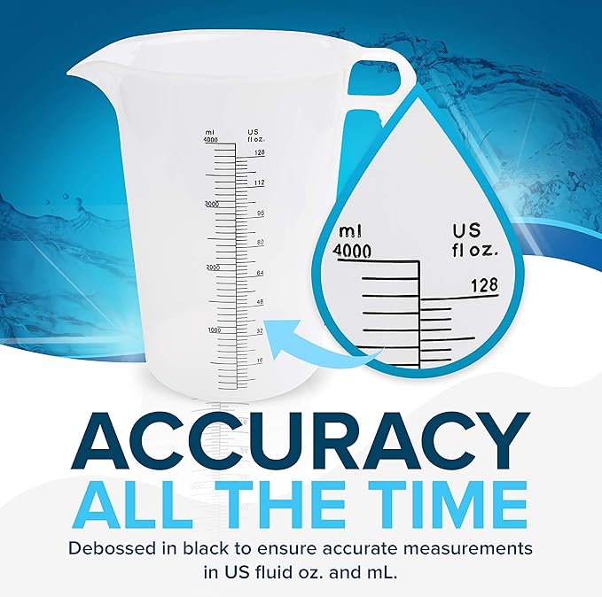 16oz (2 Cup) Measuring Pitcher, Plastic, Multipurpose - Great for Oil, Chemicals, Pool and Lawn - Ounce (oz) and Milliliter (mL) Increments (500 mL)