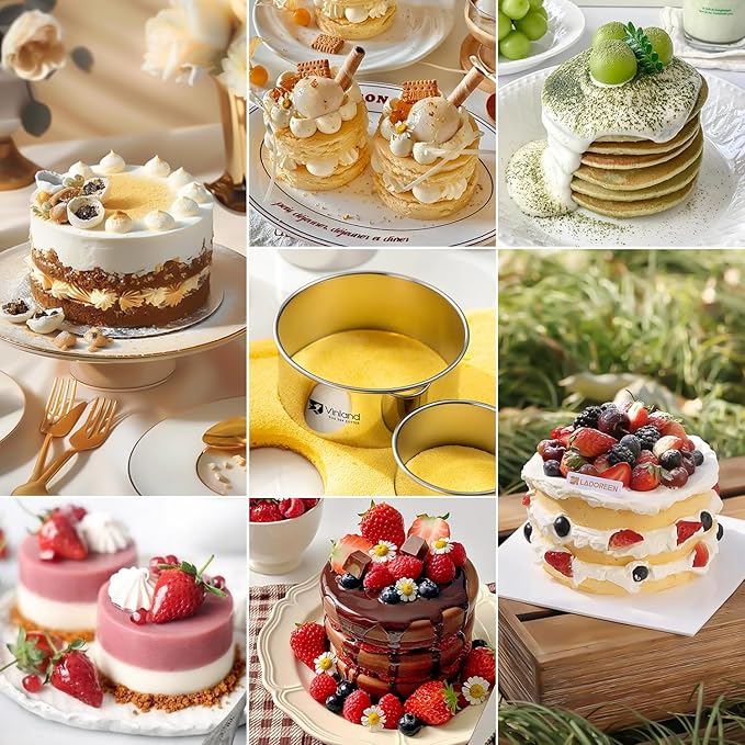 12-Piece 304 Stainless Steel Biscuit Cutter Set, Round Cookie Cutters for Baking (1/2/3/4/5'') with PP Storage Box, Dough Pastry Cake Circle Cutting Ring Molds, Non-Rust Double Thickness & 2.1‘’ High