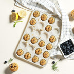 2 Pack 24 Cups Silicone Mini Muffin Pan with Metal Reinforced Frame Silicone Molds Cupcake Cake Baking Cheesecake Pans Cookie Baking Chocoflan Cupcake Mold Mini Bundt Cake Pan Women Gift