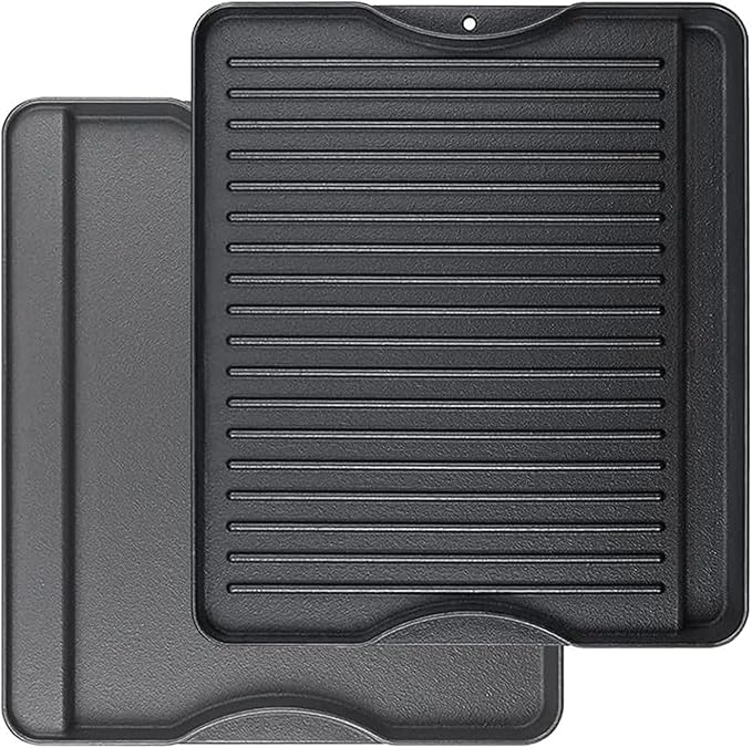 Utheer Reversible Grill Griddle for All Camp Chef 14" & 16" Stoves Cast Iron Griddle, for Camp Chef Explorer 2-Burner Stove,3-Burner, Single Burner Outdoor Stove, 1 Pack