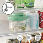 Instant Pickle Maker Vegetable Press Tsukemono Container Round Made in Japan BPA Free (Green 3.0L)
