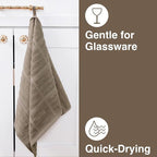 All-Clad Solid Kitchen Towel: Highly Absorbent, Super Soft Long Lasting - 100% Cotton, 17"x30" Tea Towel for Cleaning & Drying Dishes, Pans, Glassware, or Countertops, (1-Pack), Mushroom