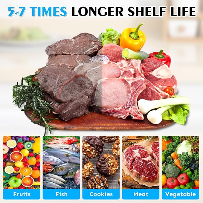 Vacuum Sealer Food Saver Rolls Bag 8"X20'&10"X20'&11"X20' 3Pack, BPA-Free Thick Seal Meal Bags Roll,Commercial Customize Size, Sous Vide Cooking Vacuum Seal Rolls, Meat Cheese Dry Goods