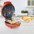 Daniel Tiger Neighborhood Waffle Maker Iron- Electric Nonstick Waffler Feat. 3D Mini Character Shaped Waffles Pancakes- Daniel Tiger, Katerina Kitty Cat & Trolley- Fun Breakfast for Kids - Great Gift