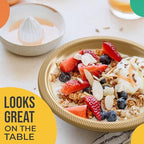 Exquisite Party Solids 12 Oz Gold Plastic Bowls Disposable Soup Bowls For Hot Food - 100 Pcs Gold Cereal Bowl Plastic Disposable Bowl For Soup | Party Supplies