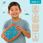 Bentgo Kids Prints Leak-Proof, 5-Compartment Bento-Style Kids Lunch Box - Ideal Portion Sizes for Ages 3-7, Durable, Drop-Proof, Dishwasher Safe, & PFAS & BPA-Free Materials (Planes)