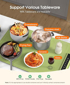 Food Warmers for Parties Buffet, Rollable Electric Warming Tray, Silicone Heating Mat for Food, Food Fast Heating or Thawing Mat for Party Gatherings, Restaurants, Chafing Dish, Daily Use(Green)