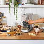 Beautiful 20-Bar Slim Espresso Machine | Single & Double Shot Programmable Brewing, Compact 4.7-in Width, Stainless Cup Warmer, Auto Shut-Off, 50 oz Tank (Porcini Taupe)