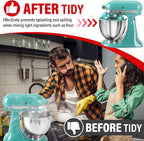 Pouring Shield for KitchenAid Tilt Head 4.5-5 QT (for Stainless Steel Bowls Only), for Kitchen aid Accessories and Attachments, Fully Enclosed Foldable Lid Mixer Bowl Cover, Not For Bowl Lift (Blue)