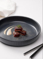 famiware Starlight Large pasta bowls set of 4, Serving Bowls for Pasta, Salad, Dinner, Oatmeal. Microwave Safe-36 oz, 8.46 inch, Gray