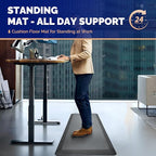 FEATOL Anti Fatigue Mat Floor Mat, Extra Thick Standing Office Desk Mat Memory Foam Cushioned Anti Fatigue Ergonomic Kitchen Mats Comfort Standing Pad NOT PVC 9/10 Inch Thick (Grey, 20x59x9/10-Inch)