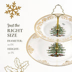 Christmas Tree Gold Cake Stand