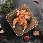 Baking Sheet Pans,2 Pack Nonstick Baking Sheet Pans,Cookie Sheet, Brownie Pan, Bread Pan for Toaster Oven, Small Baking Tray,Bakeware for Cakes, Cookies & Breads (7 Inches)