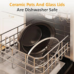 Triple Slow Cooker, Buffet Food Warmer with 3 * 1.5 Quarts Removable Ceramic Pots, Buffet Servers and Warmers with Glass Lids and 3 Spoons, Stainless Steel,Grey