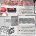 Electric Meat Tenderizer for All KitchenAid and Cuisinart Household Stand Mixers, Mixers Accesssories for KitchenAid Attachment, Tenderize Meat More Smoothly and Effortless, Dishwasher Safe, Black