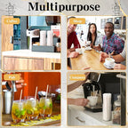 Amyhill 4000 Pcs Individually Wrapped Wooden Coffee Stirrers, Disposable Coffee Stir Sticks Round End Sticks Bulk Wood Stirrers for Cocktail Hot Drinks Restaurant Bar Home Office (5.5 Inch)