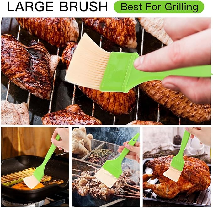 8 Pcs Pastry Brush - Cooking Grease Brush, Food Brushes For Baking/Grilling/Spreading Marinades/Butter/Sauces/Eggs, Durable Kitchen Culinary Utensil