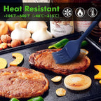 HOTEC 2 pieces Set Basting Brushes Silicone Heat Resistant Pastry Brushes Spread Oil Butter Sauce Marinades for BBQ Grill Barbecue Baking Kitchen Cooking BPA Free Dishwasher Safe (Classic Blue)