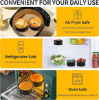 P&P CHEF Non-stick Cake Pan Set of 4, 4 Inch Round Baking Cake Pans Tins for Tier Smash Cakes, Non-Toxic & Solid, Stainless Steel Core & Leak-Proof, 4Pcs