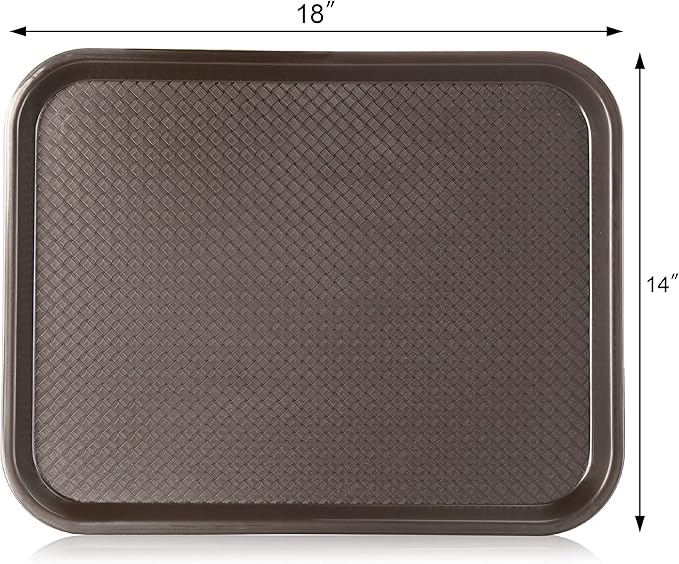 New Star Foodservice Fast Food Tray, Set of 12 (Brown, 14 by 18-Inch)