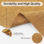 Homaxy Cloths Placemats for Dining Table Set of 6, Heat Resistant Washable Cotton Linen Blend Table Mats, Ideal for Kitchen Party Dining Decoration, 13" x 19", Amber