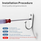 15-Pack Coat Hooks with 30 Screws | Heavy Duty Wall Mounted Hooks for Robe, Backpack, Keys & Entryway Storage | Multi-Use Hanging Hardware (White)