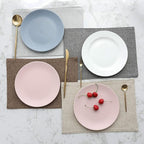 Home Brilliant Placemats Set of 4 Heat Resistant Dining Table Place Mats Plate Mat Cloth Placemats Spring Kitchen Table Mats Indoor Outdoor Dinner, Light Linen