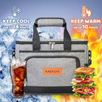 Insulated Cooler Bag for Men/Women 15L Soft Cooler Bag with Adjustable Shoulder Strap, Leakproof for Work, Camping, Travel, Picnic