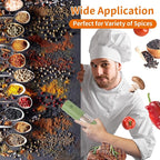 2Pack Electric Salt and Pepper Grinder Set USB Rechargeable with Warm LED Light, Adjustable Coarseness Lidaop Large Capacity Automatic Salt Pepper Mill Grinder for Kitchen, Restaurant, Outdoor, Green