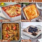 LIANYU 8/9 Inch Square Baking Cake Pan, Stainless Steel Brownie Bread Cake Molds, Square Bakeware for Lasagna Pie, Oven & Dishwasher Safe