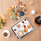 Quarter Sheet Pan with Wire Rack Set (2 Baking Sheets+2 Racks), Homikit Stainless Steel Baking Tray with Grid Cooling Rack for Toaster Oven Roasting, Metal Bacon Cookie Jelly Roll Pan, 12" x 10" Inch